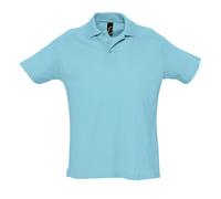 SOL'S Men's Summer II Pique Short Sleeve Polo Shirt in Bright Blue | Size: Small SOL'S Bright Blue S
