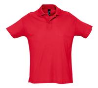 (L, Red) SOLS Mens Summer II Pique Short Sleeve Polo Shirt