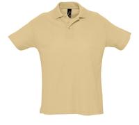 SOLS Mens Summer II Pique Short Sleeve Polo Shirt (Sand) - Size 2XL
