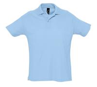 SOLS Mens Summer II Pique Short Sleeve Polo Shirt (Sky Blue) Cotton - Size 2XL