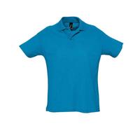 SOL'S Men's Summer II Polo Shirt in Aqua | Size: Medium SOL'S Aqua M