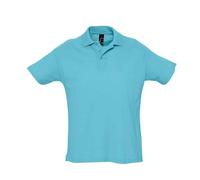 SOL'S Men's Summer II Polo Shirt in Mid Blue | Size: Small SOL'S Mid Blue S