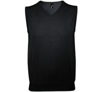 Gentlemen Sleeveless V Neck Sweater Vest SOL'S Black M