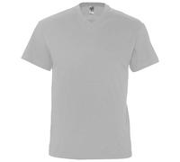SOLS Mens Victory V Neck Short Sleeve T-Shirt (Grey Marl) Cotton - Size X-Large