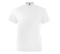 SOLS Mens Victory V Neck Short Sleeve T-Shirt (White) Cotton - Size 2XL