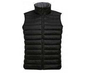 SOLS Mens Wave Padded Water Repellent Bodywarmer/Gilet (Black) - Size 3XL