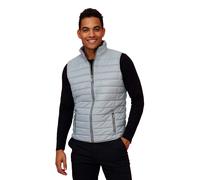 SOL'S Men's Wave Padded Water Repellent Bodywarmer Gilet in Grey | Size: Medium SOL'S Grey M