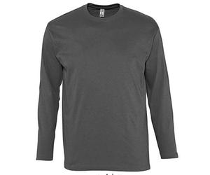 SOLS Monarch L/S T-Shirt Colour Dark Grey Size L