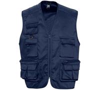 SOLs Multi Pocket Safari Waist Coat Gilet Bodywarmer Vest Sleeveless Jacket