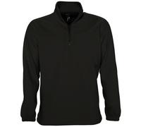 SOLS Ness Unisex Zip Neck Anti-Pill Fleece Top (Black) - Size 2XL