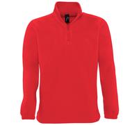 SOLS Ness Unisex Zip Neck Anti-Pill Fleece Top (Red) - Size 2XL