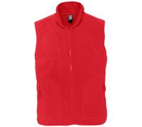 Norway Anti-Pill Fleece Bodywarmer Gilet SOL'S Red XS