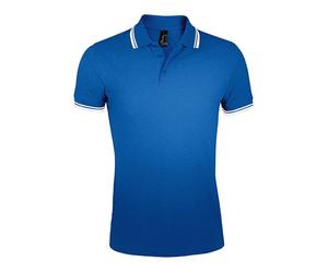 SOLS Pasadena Polo Shirt Colour Royal/white Size L