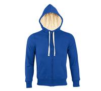 SOLS Mens Sherpa Unisex Zip-Up Hooded Sweatshirt / Hoodie (Royal Blue) - Size Medium