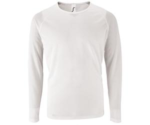 SOLS Sporty Long Sleeve Performance Breathable Polyester Tee T-Shirt S-3XL