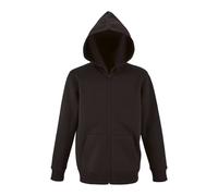 SOL'S Stone Full Zip Hoodie in Black | Size: 12 Years SOL'S Black 12 Years