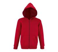 SOL'S Stone Full Zip Hoodie in Red | Size: 12 Years SOL'S Red 12 Years