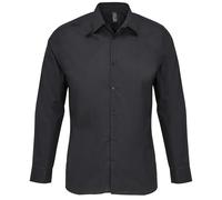 SOLS Unisex Adult Bailey Poplin Long-Sleeved Shirt (Black) - Size 3XL