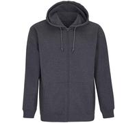 SOLS Unisex Adult Carter Marl Full Zip Hoodie (Charcoal Marl) - Size Large