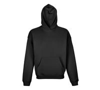 SOLS Unisex Adult Connor Organic Oversized Hoodie (Black) Cotton - Size Large