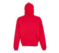 SOLS Unisex Adult Connor Organic Oversized Hoodie (Bright Red) Cotton - Size 2XL