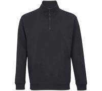 SOLS Unisex Adult Conrad Quarter Zip Sweatshirt (Black) - Size Medium