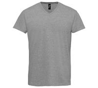 SOLS Unisex Adult Imperial V Neck T-Shirt (Grey Marl) - Size Small