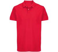 SOLS Unisex Adult Pacific Pique Twin Needle Stitch Polo Shirt (Red) - Size 2XL