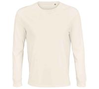 (M, Off White) SOLS Unisex Adult Pioneer Organic Cotton Long-Sleeved T-Shirt