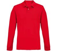 Pique Long-Sleeved Polo Shirt SOL'S Red XXL