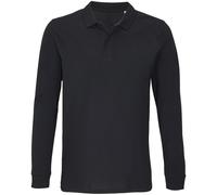 SOLS Unisex Adult Planet Piqué Long-Sleeved Polo Shirt (Black) - Size 3XL