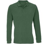 Planet Piqué Long-Sleeved Polo Shirt SOL'S Bottle Green 4XL