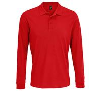 Prime Pique Long-Sleeved Polo Shirt SOL'S Red M