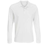 (4XL, White) SOLS Unisex Adult Prime Pique Long-Sleeved Polo Shirt