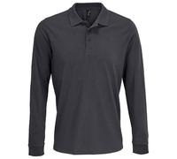 (S, Dark Grey) SOLS Unisex Adult Prime Pique Long-Sleeved Polo Shirt