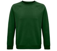 SOLS Unisex Adult Space Organic Raglan Sweatshirt (Bottle Green) - Size Medium