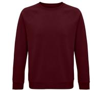 SOLS Unisex Adult Space Organic Raglan Sweatshirt (Burgundy) - Size X-Large