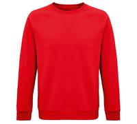 SOLS Unisex Adult Space Organic Raglan Sweatshirt (Red) - Size 2XS
