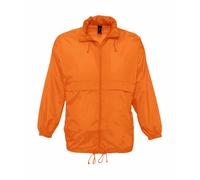 (M, Orange) SOLS Unisex Surf Windbreaker Lightweight Jacket