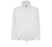(S, White) SOLS Unisex Shift Showerproof Windbreaker Jacket