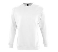 SOLS Mens Unisex Supreme Sweatshirt (White) - Size Large