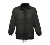 Surf Windbreaker Lightweight Jacket SOL'S Black XS