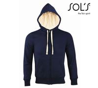 SOLS Unisex Zipped Hoodie Warm Sherpa Fur Lined Outdoor Fleece Jacket Sweatshirt