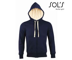 SOLS Unisex Zipped Hoodie Warm Sherpa Fur Lined Outdoor Fleece Jacket Sweatshirt