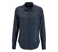 SOL'S Women's Barry Long Sleeve Denim Shirt in Dark Blue | Size: Medium SOL'S Dark Blue M