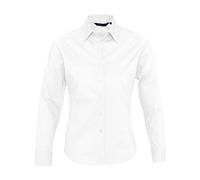 SOL'S Women's Eden Stretch Long-Sleeved Business Shirt in White | Size: Large SOL'S White L