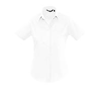 SOL'S Women's Escape 95 Poplin Short-Sleeved Shirt in White | Size: Small SOL'S White S