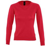 SOLS Womens/Ladies Galaxy V Neck Sweater (Red) - Size 2XL