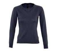 SOL'S Women's Galaxy V Neck Sweatshirt in Navy | Size: Large SOL'S Navy L