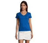 SOL'S Women's Imperial V Neck T-Shirt in Blue | Size: Small SOL'S Blue S